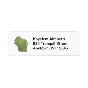 Étiquette de adresse de retour de carte du