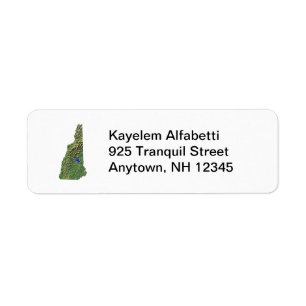 Étiquette de adresse de retour de carte du New