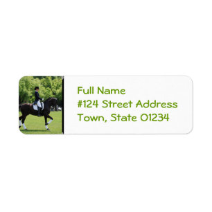 Étiquette de adresse de retour de cheval de