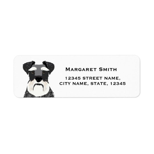 étiquette de adresse de retour de chien de