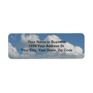 Étiquette de adresse de retour de ciel bleu
