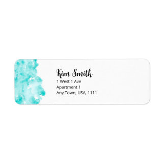 Étiquette de adresse de retour de couleur aquarell