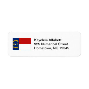 Étiquette de adresse de retour de drapeau de la