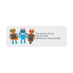 Étiquette de adresse de retour de fête