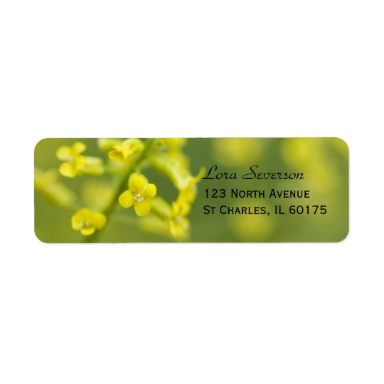 Étiquette de adresse de retour de fleurs sauvages