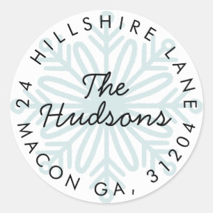 Étiquette de adresse de retour de flocon de neige