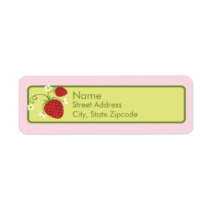 Étiquette de adresse de retour de fraise