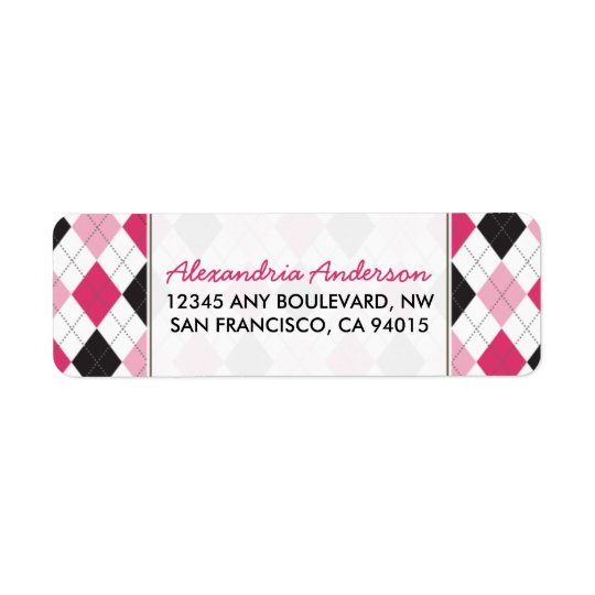 Étiquette de adresse de retour de Jacquard de