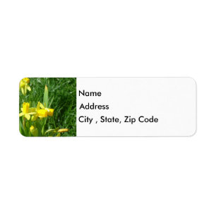 Étiquette de adresse de retour de jonquilles