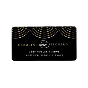 Étiquette de adresse de retour de lumières de