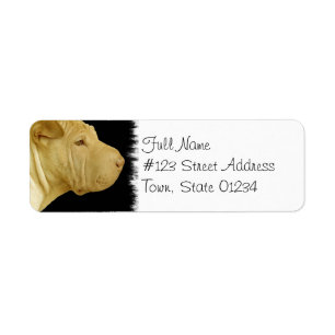 Étiquette de adresse de retour de Shar-Pei de