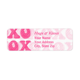 Étiquette de adresse de retour de XOXO