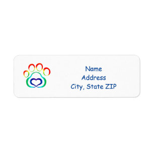 Étiquette de adresse de retour d'empreinte de