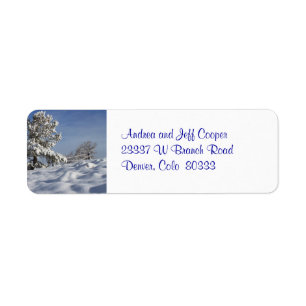 Étiquette de adresse de retour d'hiver du Colorad