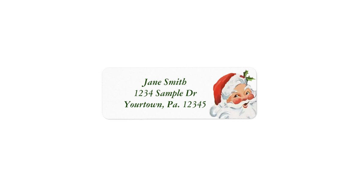 Etiquette De Adresse De Retour Du Pere Noel Zazzle Fr