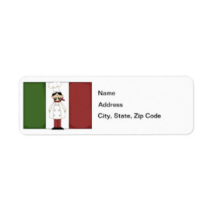 Étiquette de adresse de retour italien du chef #6