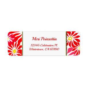Étiquette de adresse de retour modifiable Red Poin