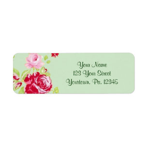 Étiquette de adresse de roses