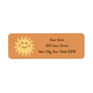 Étiquette de adresse de soleil