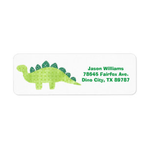 Étiquette de adresse de Stegosaurus