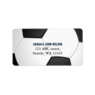 Étiquette de adresse de thème du football de