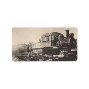 Étiquette de adresse de train de chemin de fer de