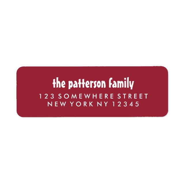 Étiquette de adresse de vacances 4 (Devant)