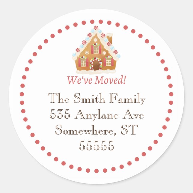 Étiquette de adresse de vacances - Rouge Nous avon (Devant)