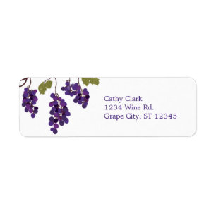 Étiquette de adresse de vignoble