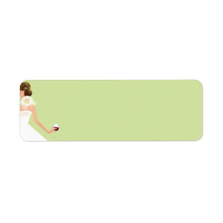 Étiquette de adresse de vin de douche de couleur v