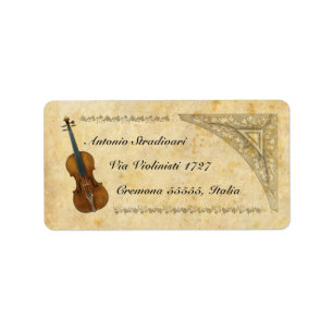 Étiquette de adresse de violon