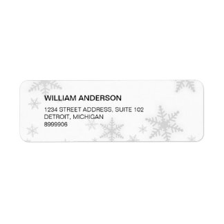 Étiquette de adresse des flocons d'hiver
