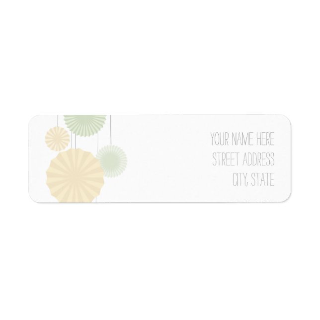 Étiquette de adresse des rosettes à la mente (Devant)