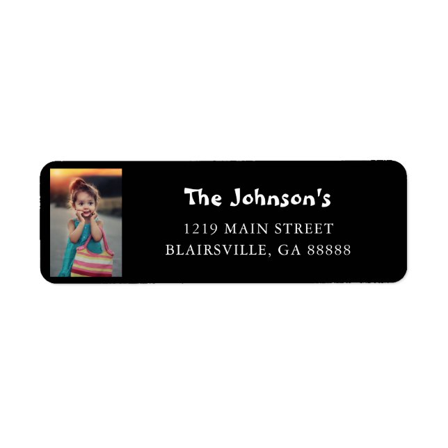 Étiquette de adresse d'expédition personnalisé pho (Devant)