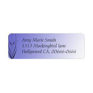 Étiquette de adresse d'Imaginaire violet à rayures