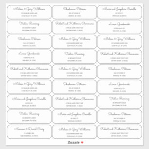 Étiquette de adresse d'invité MCM moderne du milie