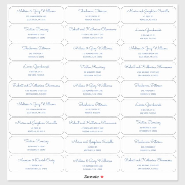 Étiquette de adresse d'invité MCM moderne du milie (Feuille)