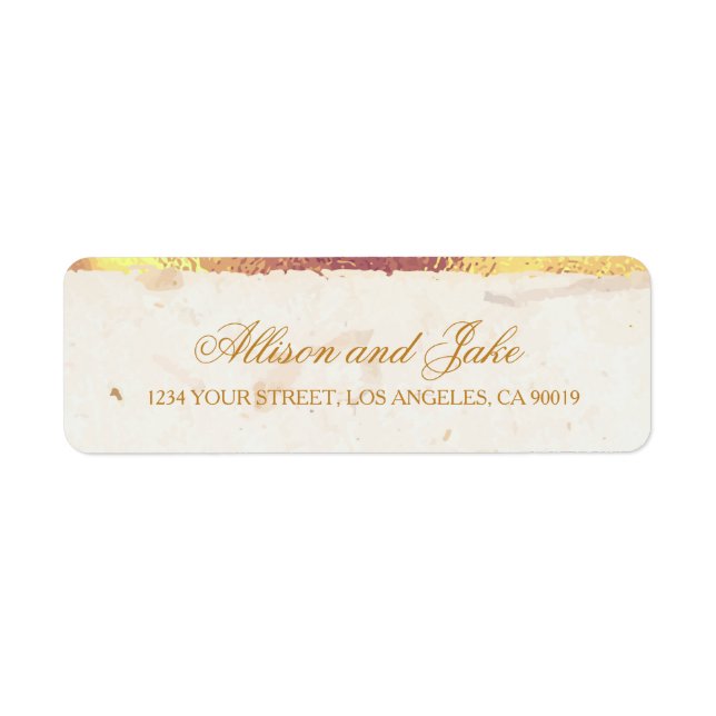 Étiquette de adresse d'or (Devant)