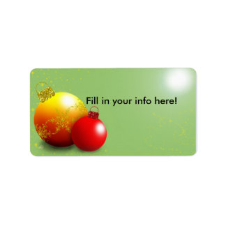 Étiquette de adresse d'ornement