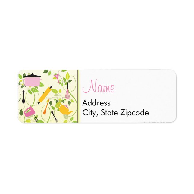 Étiquette de adresse douche cuisine (Devant)