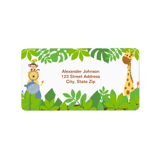Étiquette de adresse drôle d'animaux de bébé de