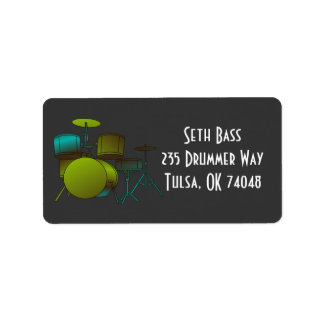 Étiquette de adresse Drumset