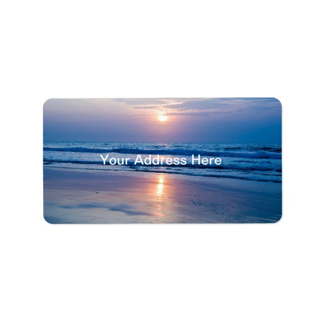 Étiquette de adresse du lever du soleil (Devant)