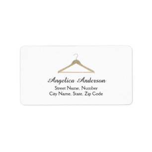 Étiquette de adresse du logo du cintre de parties