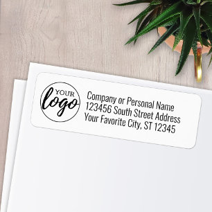 Étiquette de adresse du logo Office Business