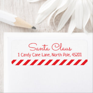 Étiquette de adresse du Père Noël