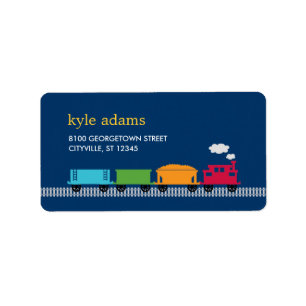 Étiquette de adresse du train Choo Choo