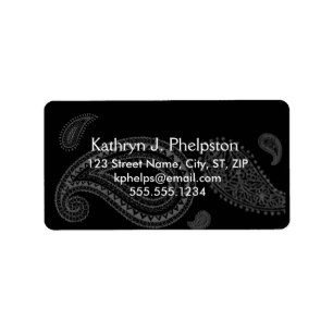 Étiquette de adresse élégant de motif de