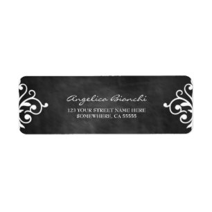 Étiquette de adresse élégant de retour de table