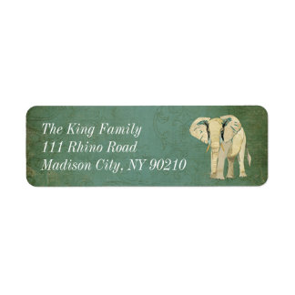 Étiquette de adresse Eléphant Blanc